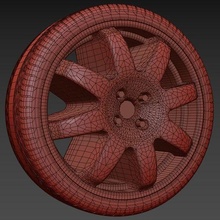 da3d clio maxi rally renault rim wheel cover tires rims wheels tuning 1/43 toys 3d print model - Mito3D