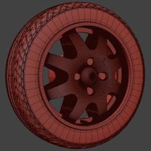 da3d clio williams renault 1995 rim wheel cover tires rims wheels tuning 1/43 toys 3d print model - Mito3D