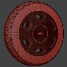 da3d corsa gl Chevrolet Rencontre taux jante roue couverture gaine pneus jantes roues réglage 1 43 jouets 3d print model - Mito3D