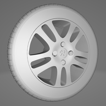 da3d cotya peugeot 206 llanta tapallanta rim wheel tire tuning 1 43 toy diecast 3d print model - Mito3D