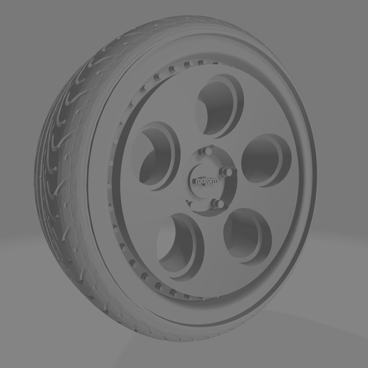 da3d borda roda puxar afinação brinquedo diecast 1 43 rotiforme 3D print model - Mito3D