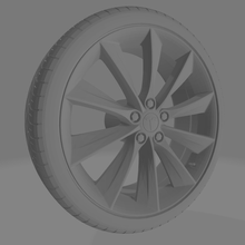 da3d model rim wheel pull tuning toy diecast 1 18 24 tesla 3d print model - Mito3D