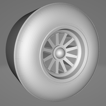 da3d oz f1 12 raggi formula 1 cerchio ruota Tirare messa punto giocattolo pressofuso 43 3d print model - Mito3D