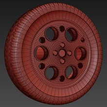 da3d quadrifoglio alpha romeo 145 rim wheel cover tires rims wheels tuning 1/43 toys 3d print model - Mito3D