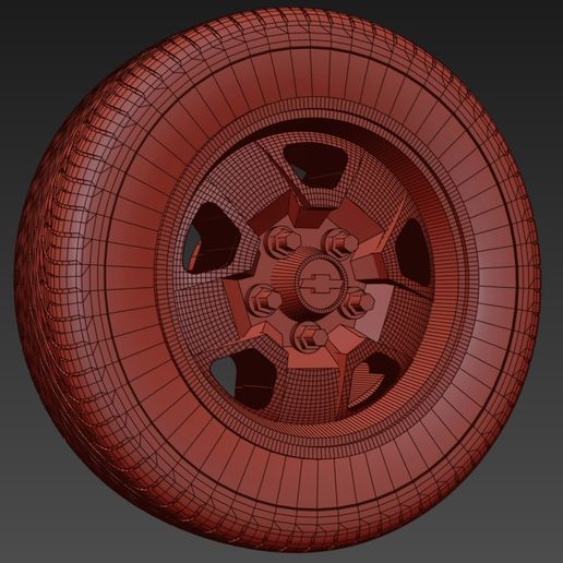 da3d Series 2 Chevrolet chevy 1 ss borda roda cobrir bainha pneus aros rodas afinação 43 brinquedos 3D print model - Mito3D