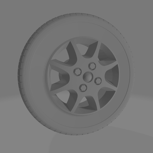 da3d solcito rim wheel pull tuning toy diecast 1 43 fiat sunshine sun 3D print model - Mito3D