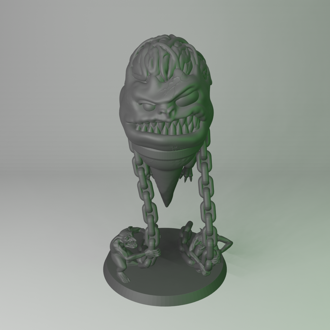 da squggly brain Game space orcs weird psychic orc 3D print model - Mito3D
