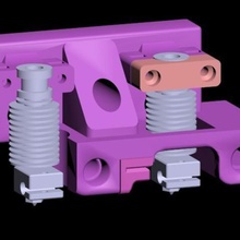 da vinci 10 dupla bowden e3d v6 ferramenta transporte Impressora 3d de peças 3d print model - Mito3D