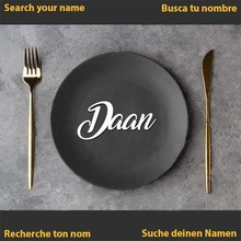 daan name banquet wedding communion dinner plate table decoration tablename 3d print model - Mito3D