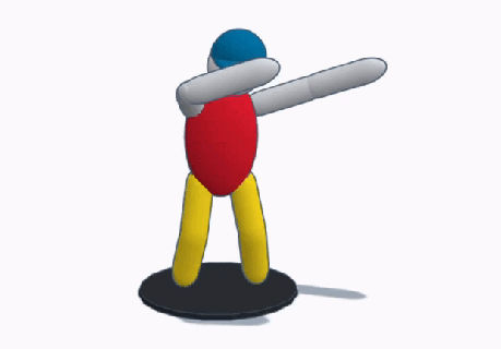 dab figure figurine symbol man rap cool decoration 3d print model - Mito3D