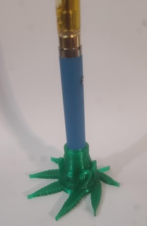 tupfen Stift Schreibtisch Stand Cannabis Karren 420 thc Gras 3d print model - Mito3D