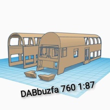dabbuzfa 760 1 87 h0 Ausführung 2 double decker Steuerung Wagen dosto doppelt Decker 3d print model - Mito3D
