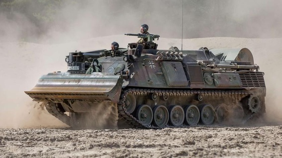 dachs Panzer dach Leopard Ingenieur chilenisch Armee 3d print model - Mito3D
