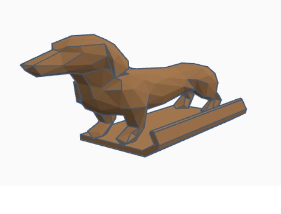 teckel téléphone titulaire soutien saucisse chien perro telefono soporte 3D print model - Mito3D