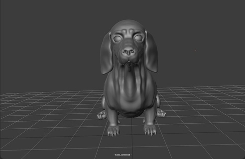 teckel mascotte chien 3d print model - Mito3D