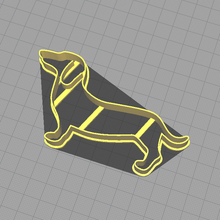 dachshund biscoito cortador 3d print model - Mito3D