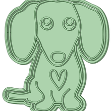 dachshund 3 cookie cutter tool dog sausage 3d print model - Mito3D