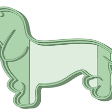 dachshund cookie cutter tool dog sausage 3d print model - Mito3D