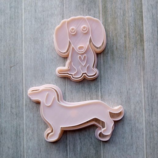 dachshund biscoitos cortadores biscoito kit 2 3D print model - Mito3D