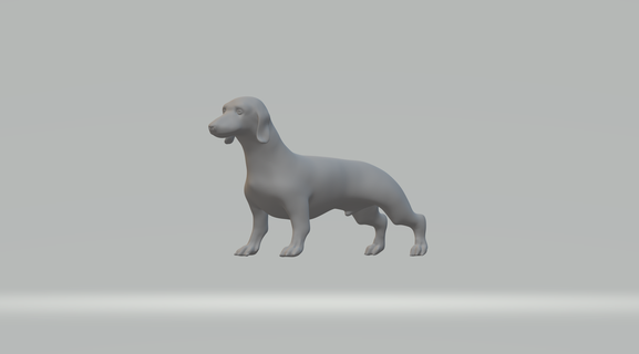 dachshund dog 3d print model statue art statuette sculpture sculptures nature mammal animal pet souvenir present sculpt printable 3d print model - Mito3D