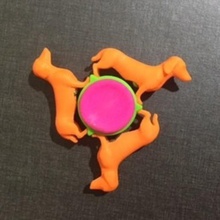 dachshund fidget spinner art animal toy interactive 3d print model - Mito3D