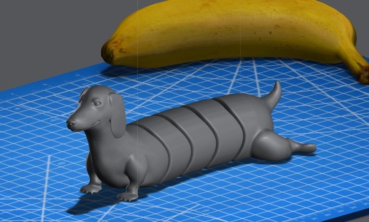 dachshund flexi 3d print model - Mito3D
