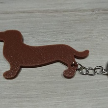 dachshund keychain various keys key ring 3d print model - Mito3D