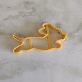 dachshund puppy cutting cutter cookie cookies mass fondant clay cold porcelain dog sausage 3d print model - Mito3D