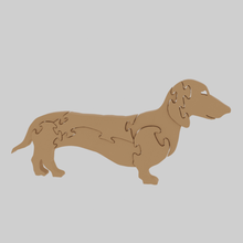 dachshund puzzle jigsaw toy dog 3d print model - Mito3D