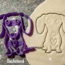 dachshund salsicha de cachorro cortador cookie a casa cão cozimento cachorrinho dashound cozinhar cozinha fondant cereja do biscoito bisket cookies 3d print model - Mito3D