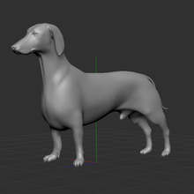 Dackel Würstchen Hund Tier 3d print model - Mito3D