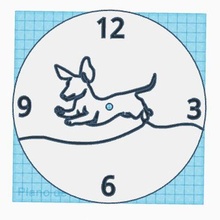 perro tejonero reloj 3d print model - Mito3D