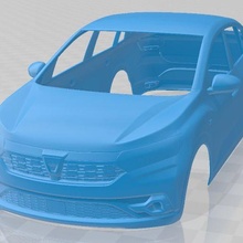 Dacia Logan 2021 imprimable corps voiture Jeu fente scalextric tamiya rc miniz loisir micro 3d print model - Mito3D