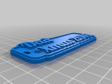 dad customized keychains 3d print model - Mito3D