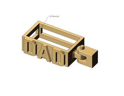 baba kefalet bağlantı 3d Yazdır model moda kolye cazibe takı yazdırılabilir altın gümüş mücevher bulgular chaine tıknaz 3d print model - Mito3D