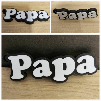 papa schlüssel fob 3d print model - Mito3D