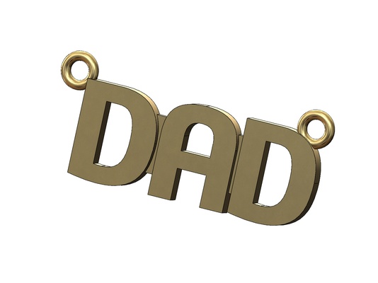 dad nameplate pendant 3d print model father necklace jewelry printable jewellery charm bracelet gold silver fashion gents men 3d print model - Mito3D