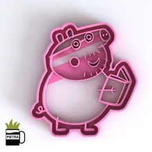 daddy pig mold fondant cookie cutters 3d print model home fox breakfast cookies cokkie cutter moulds molds decoration porcelain clay handicrafts bookmarks peppa georg mom dany pedro suzy fredy zoe emily rabbit candy cat 3d print model - Mito3D