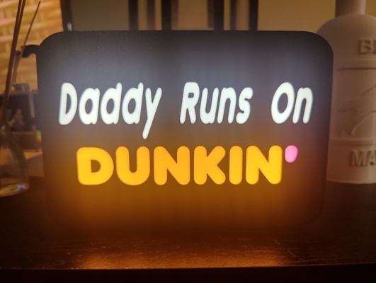papai corre on mergulhador luz caixa x1c bambu ams intercambiável painel ímãs donuts 3d print model - Mito3D