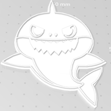 daddy shark template 3d print model - Mito3D
