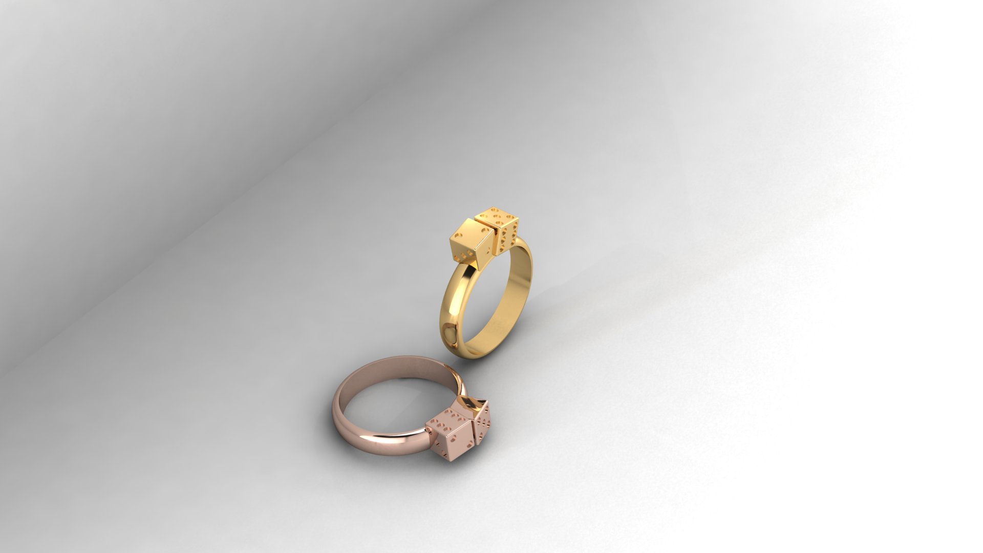 dado anel moda joalheria coroa sorte 3D print model - Mito3D