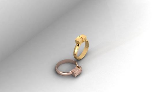 dado bague mode bijoux couronne chance 3d print model - Mito3D