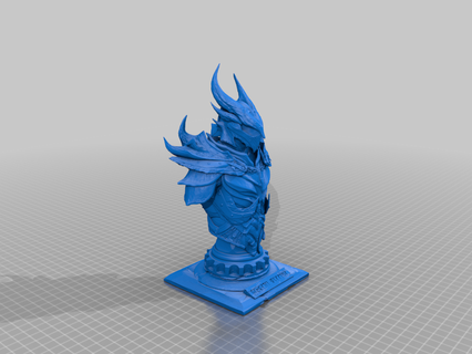 daédrico armadura bust combined alternate base 3d impresión 3d print model - Mito3D