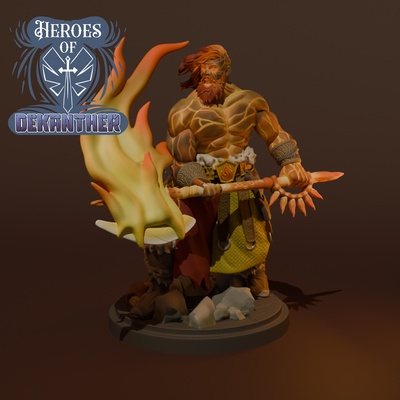 daemaskan versión 02 juego bárbaro guerrero fantasía mazmorras dragones combatiente dnd 3d print model - Mito3D