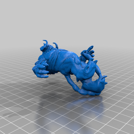 demonio Príncipe gigante alas martillo guerra 40k pasatiempo 3D print model - Mito3D