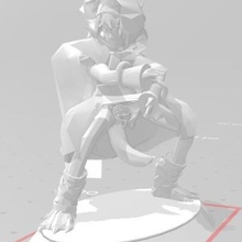 daemonette lobo chamán juego chamne shamane demonio she-wolf cadenas persona muerta tonto otros nuevo 3d print model - Mito3D