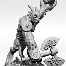 daemonic brute game dd demon dnd dungeons dragons monster rpg tabletop wargaming toy accessories 3d print model - Mito3D