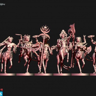 cinler şehvet Succubi arayanlar birim iblis hızlı Tanrı mızrak kılıç savaş oyunları dansçı centaur masaüstü süvari arka plan programı Zevk arayan karın Şeytan sentor daemonette 3d print model - Mito3D