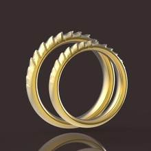 daenerys targaryen confort des anneaux de mariage bijoux imprimable les grand belle luxe la série fantazy gameofthetrones dragon l'anneau l'acier métalliques le métal livre sterling platine d'argent or joyau 3d print model - Mito3D