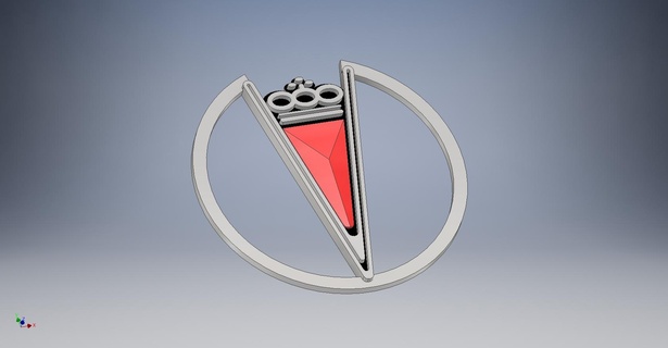 Daewoo coureur emblema capot Datsun rechange partie compatible auto logo 3d print model - Mito3D